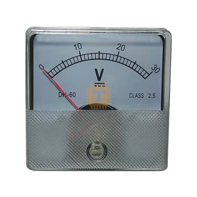 Analog Voltmeter Panel Mount 0-30VDC DH60 (TA0341)