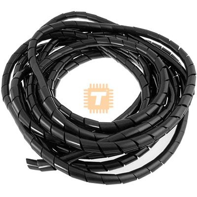 Black10mm 1 Bag (8.5m/Bag) Spiral Wire Wrapping Tube Cable Sleeves (MT0315)