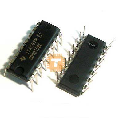 CD4015BE Dual Static Shift Register (IC0092)