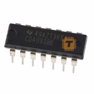 CD4093B CMOS Quad 2-Input NAND Schmitt Trigger (IC0157)