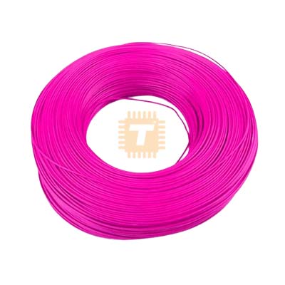 Circuit Wire Pink 100m Full Role (Tin Plated Copper - Good Quality) (TA0563)