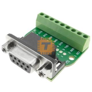 DB9-G6 RS232 Nut Type Connector 9Pin Female Adapter Terminal Module (MD0647)