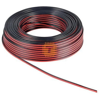 DE Red-Black Twin Cable Power Speaker Wire 100m Full Roll (TA1102)