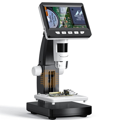 Digital Microscope 2MP 4.3 inch Display 50-1000x Zoom White (TA0400)