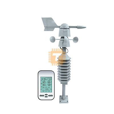 Digital Wireless Weather Station Anemometer (Wind Speed and Wind Direction), Temperature and Humidity with Handheld Display (MD0675)