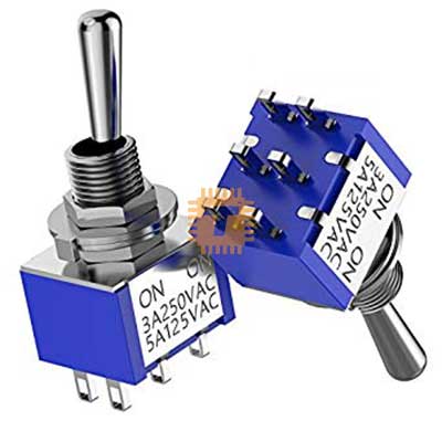 DPDT Toggle Switch 6-Pin 125VAC 6A (BU0014)