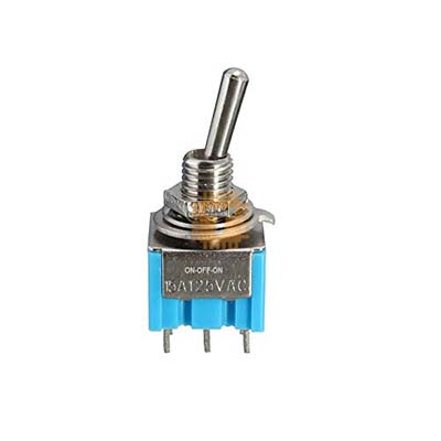 DPDT Toggle Switch 6-Pin 125VAC 6A (ON-OFF-ON) (BU0112)