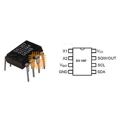 DS1307 RTC Real Time Clock IC THT (IC0091)