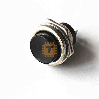 DS-212 Black 16mm Round Metal Push Button Momentary Switch (BU0067)