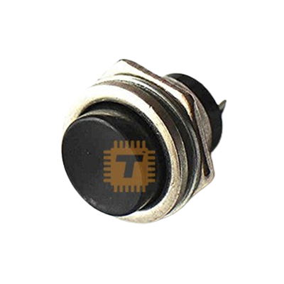 DS-212 Black 16mm Round Metal Push Button Momentary Switch (BU0067)