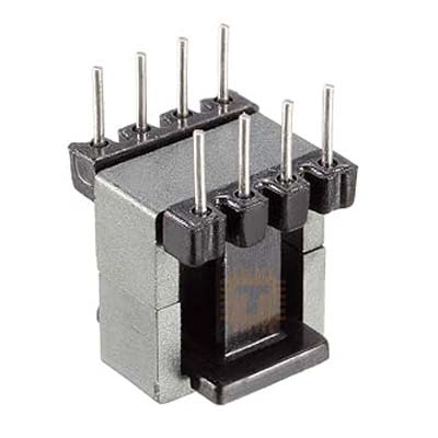 EE10 4+4pin PC40 Vertical Transformer Bobbin with 2 Ferrite Halves (TA1343)