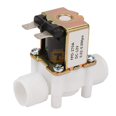 Electric Solenoid Valve 0.75-inch 12VDC NC Plastic Water (RL0054)