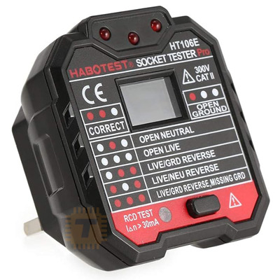 HABOTEST RCD Electric Socket Tester with Display (HT106E) (TA1144)