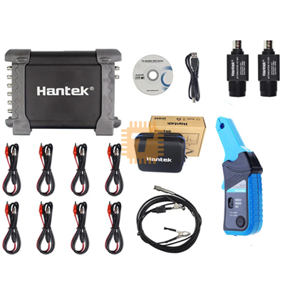Hantek 1008C 8 Channel USB PC Oscilloscope with CC-65 AC/DC Current Clamp and 2x HT201 20:1 Attenuator (TA1221)