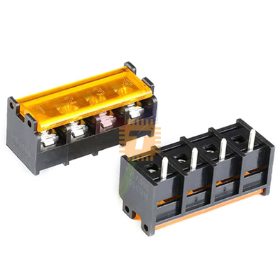 HB9500 4-Positions Barrier Screw Terminal Block with Safety Cover (TB0044)