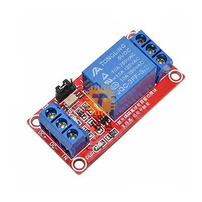 High-Low Trigger 5VDC 1 Way 1 Channel Relay Module With Coupling Protection (MD0565)