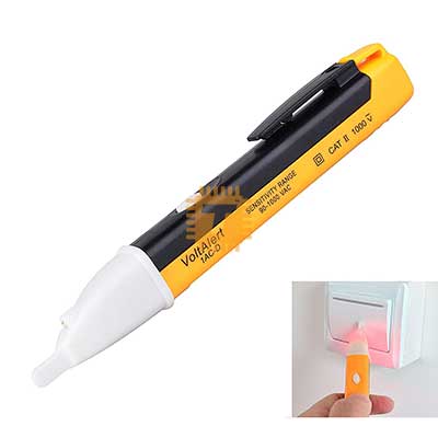 High Voltage Tester AC Digital LED Volt Pen 90-1000V with Torch (TA0332)