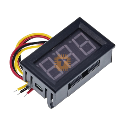 HMD-DC120 Digital Voltmeter 200V 3 Wire LED Display Panel Mount Clip Type (TA0995)