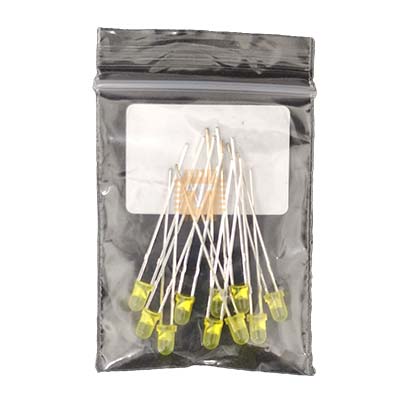 LED 3mm Yellow Diffused Pack (Approx. 10pcs) (LP0004)