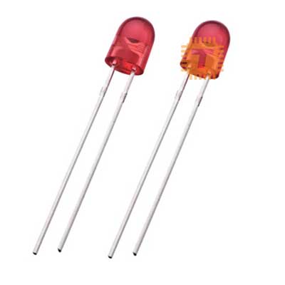 LED 4.8mm Oval Red Diffused (LE0052)