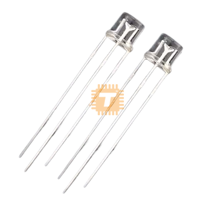 LED 5mm Bi-Colour Red Green Clear Common Anode (Flat Top) (LE0019)