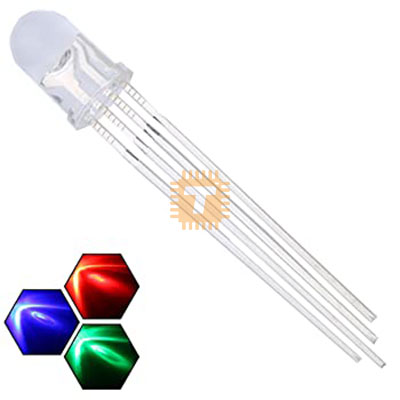 LED 5mm RGB Clear Common Cathode (Normal) (LE0076)