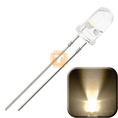 LED 5mm Warm White Clear (LE0082)