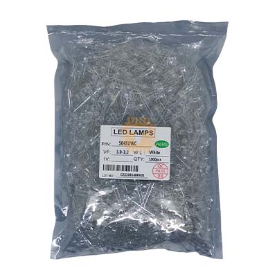 LED 5mm White Clear Pack Good Quality (1000Pcs) (LE0099)