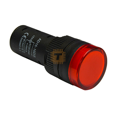 LED Indicator Small Red Panel Mount AD16-16DS (NL0006)