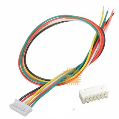 Long 6-Way PCB Mount Wire Clip with Socket (XH-6PX-300mm) (TA0446)