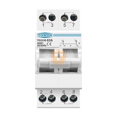 Manual Transfer Switch (MTS) Single Phase 2P Changeover Din Rail 220V 63A TOMZN (TA0814)