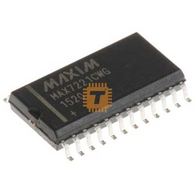 MAX7221CWG Serially Interfaced 8-Digit LED Display Driver (IC0040)