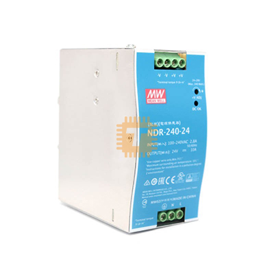 MEAN WELL NDR 240W 24V 10A DIN Rail AC-DC Power Supply (Original) (PS0100)