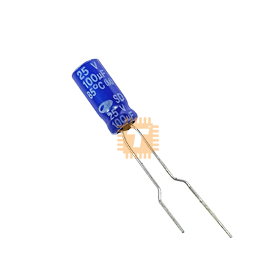 Original SAMWHA 100uF 25V Electrolytic Capacitor THT (CA0216)
