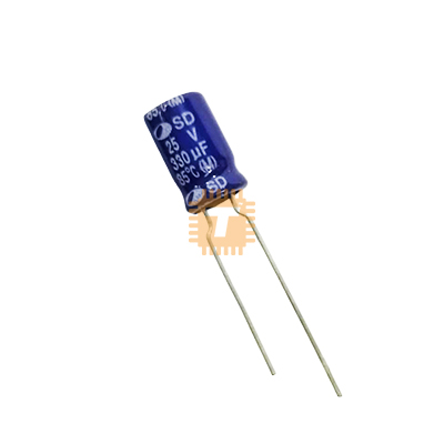 Original SAMWHA 330uF 25V Electrolytic Capacitor THT (CA0221)