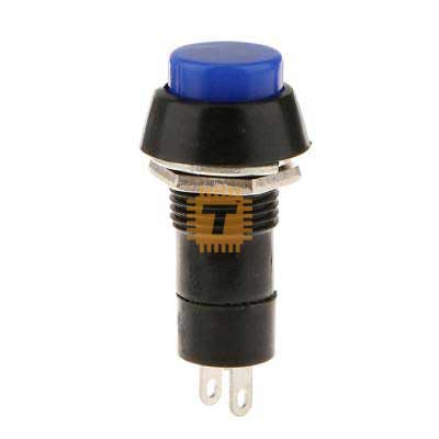 Push On/Off Switch Round Plastic Blue (BU0054)