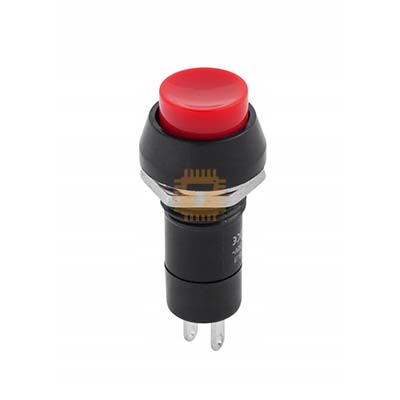 Push On/Off Switch Round Plastic Red (BU0078)