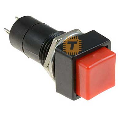 Push On/Off Switch Square Plastic Red (BU0030)