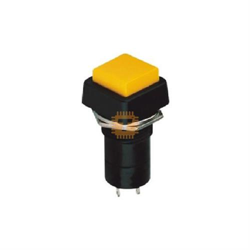 Push On/Off Switch Square Plastic Yellow (BU0059)