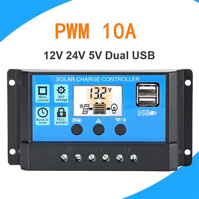 PWM Solar Charge Controller 10A Auto 12V-24V Built-in Off Grid (BA0136)