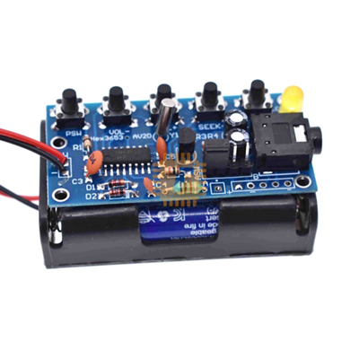 RDA5807 Wireless Stereo FM Radio Receiver 76MHz-108MHz DC 1.8V-3.6V DIY SMD Soldering Kit (MD0889)