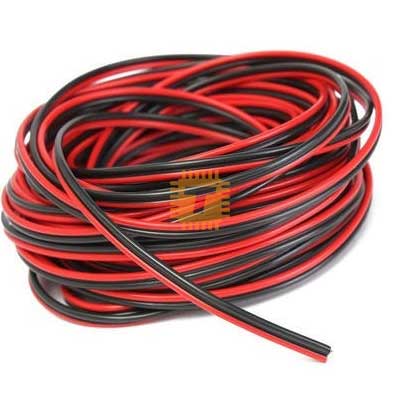 Red-Black Twin Cable Power Speaker Wire Full Roll (100 Yards) (TA0133)