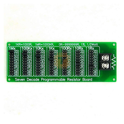 Seven Decade Programmable Resistor Board 1R - 9999999R 1/2W 200V Step Accuracy 1R (MD0400)