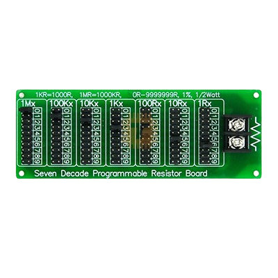 Seven Decade Programmable Resistor Board 1R - 9999999R 1/2W 200V Step Accuracy 1R (MD0400)