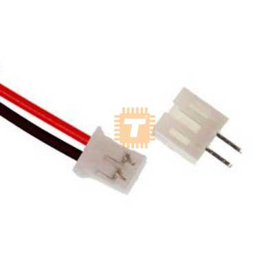 Short 2-Way PCB Mount Wire Clip with Socket (XH-2PX-100MM) (TA0943)