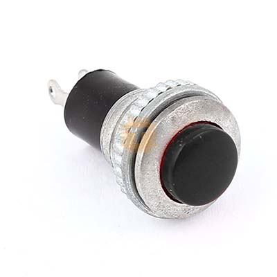 Small Momentary Push Button Switch Black 9mm (BU0100)