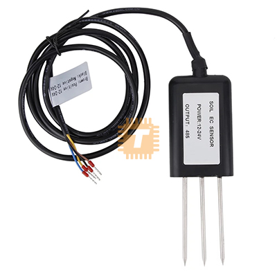 Soil EC Humidity Temperature Sensor 12-24VDC RS485 (MD0868)