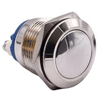 Stainless Steel Metal Push Button 16mm (Round Top) (BU0137)