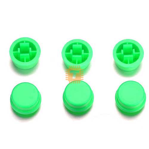 Tactile Button Cap Green Colour 12x12x7.3mm (BU0023)