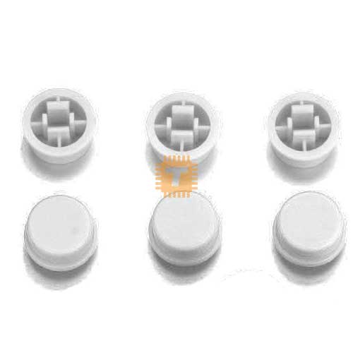 Tactile Button Cap White Colour 12x12x7.3mm (BU0025)